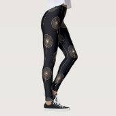 Leggings Dandelion souhaite motif rose or et noir (Droite)
