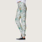 Leggings Dandelion Whimsical - Jaune, Blanc & Turquoise (Gauche)