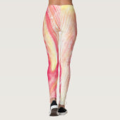 Leggings Dandelions Abstraits et lucioles Rouge (Dos)