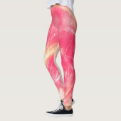 Leggings Dandelions Abstraits et lucioles Rouge (Gauche)