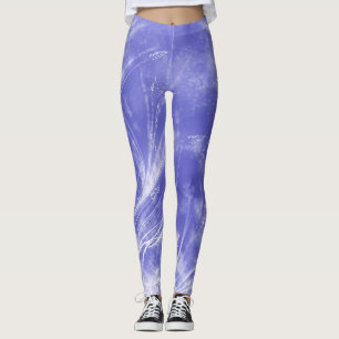 Leggings Dandelions et lucioles bleus Abstraits