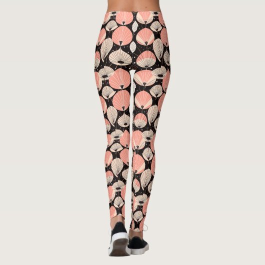 Leggings Dandelions -Mi-siècle- Design moderne rétro (Dos)