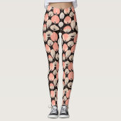 Leggings Dandelions -Mi-siècle- Design moderne rétro (Devant)