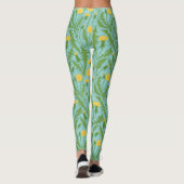 Leggings Dandelions, vert, jaune et bleu (Dos)