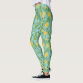 Leggings Dandelions, vert, jaune et bleu (Gauche)