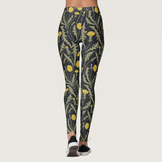 Leggings Dandelions, vert, jaune et noir (Dos)