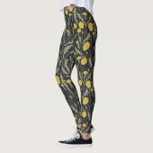 Leggings Dandelions, vert, jaune et noir (Gauche)