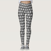 Leggings d'Angel blanc et noir (Devant)