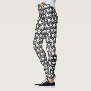 Leggings d'Angel blanc et noir