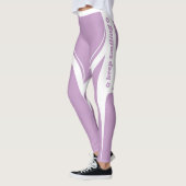 Leggings Danois Pastel Purple White Heart Butt Slogan (Gauche)