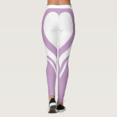 Leggings Danois Pastel Purple White Heart Butt Slogan (Dos)