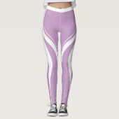 Leggings Danois Pastel Purple White Heart Butt Slogan (Devant)