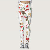 Leggings Dans la forêt Motif de Noël (Devant)