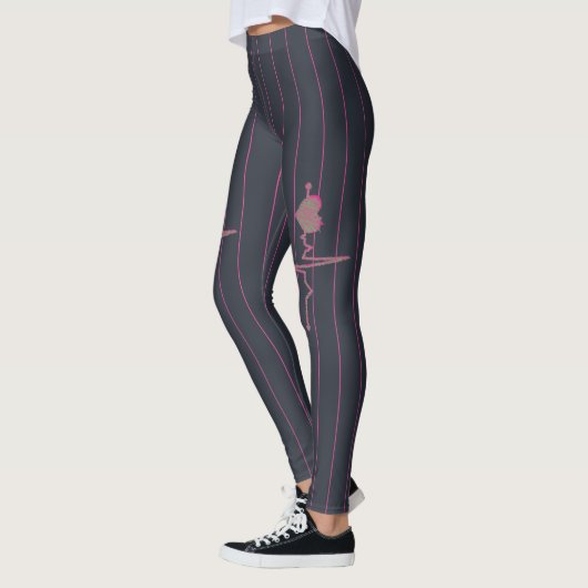 Leggings Dans une jambe de coeur (Gauche)