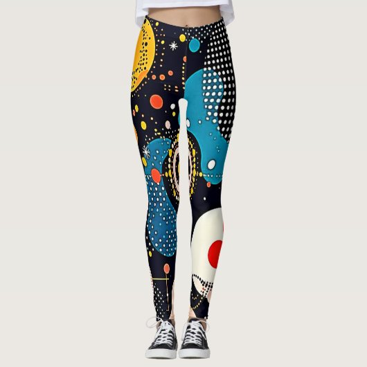 Leggings Danse cosmique Abstraite (Devant)