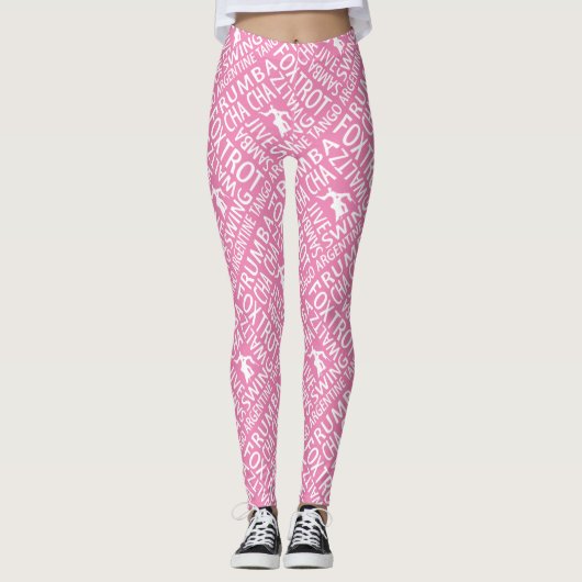 Leggings Danse de bal rose (Devant)