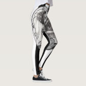 Leggings Danse de mariage d'amour de squelette rayé (Droite)
