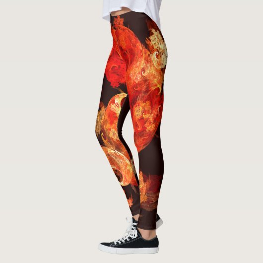Leggings Danse Feux d'artifice Art Abstrait (Gauche)