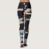 Leggings DANSE KIMONO, EAU COURANTE, CHUTE FEUILLE Florale (Dos)
