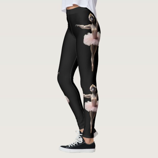 Leggings Danseur De Ballet Gibbon Monkey Dans Un Tutu, (Gauche)