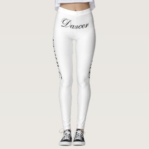 Leggings danseur noir sur le blanc