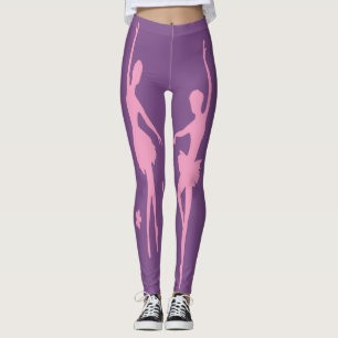 Leggings Danseurs De Ballet Silhouette Rose Sur N'Importe Q