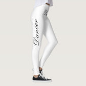 Leggings danseuse noire en blanc (Droite)