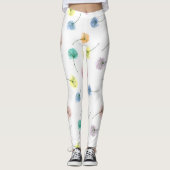 Leggings Dansons | Motif floral aquarelle (Devant)