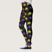 Leggings d'araignée multicolore Halloween (Gauche)
