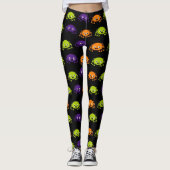 Leggings d'araignée multicolore Halloween (Devant)