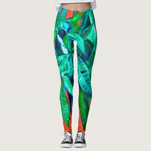 Leggings d'Arbre-Argent Vibrant (Devant)