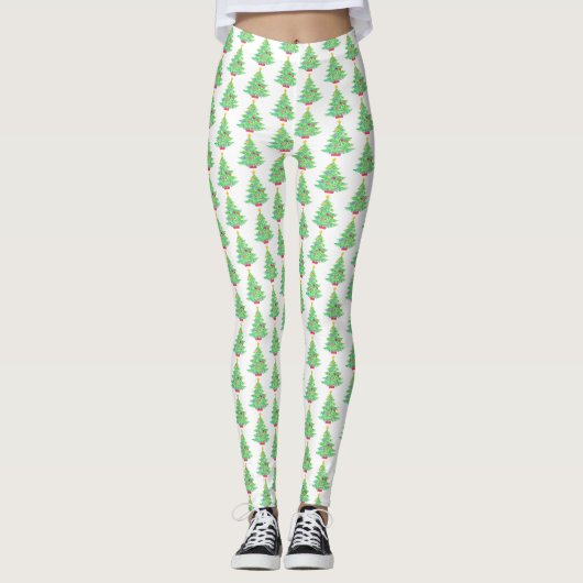 Leggings d'arbre de Noël (Devant)