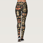 Leggings Dark Academia Goth Victorian Gothic Cameo Red Moth (Dos)