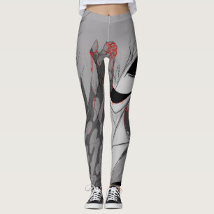 Leggings Dark Anime Fantasy Crow and Demon Art
