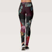 Leggings dark flower (Dos)