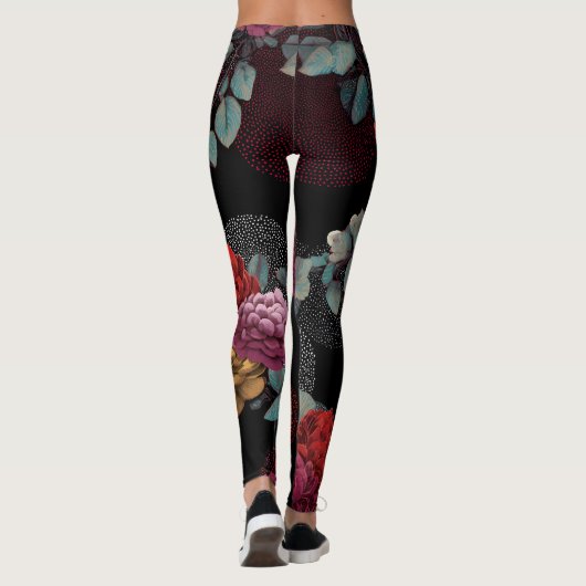 Leggings dark flower (Dos)
