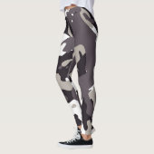 Leggings Dark Gray Black And White Camouflage PatteLeggings (Gauche)