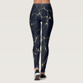 Leggings Dark Marble Pattern Abstract Alcohol Ink Style 1 (Dos)