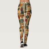 Leggings Dark Mid Century Geometric Pattern (2) (Dos)