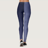 Leggings Dark Ombre Musical Notes marine (Dos)