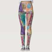 Leggings d'art Abstrait (Devant)