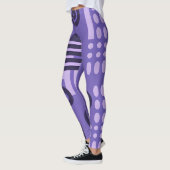 Leggings d'art Abstrait dans les tons violets (Gauche)