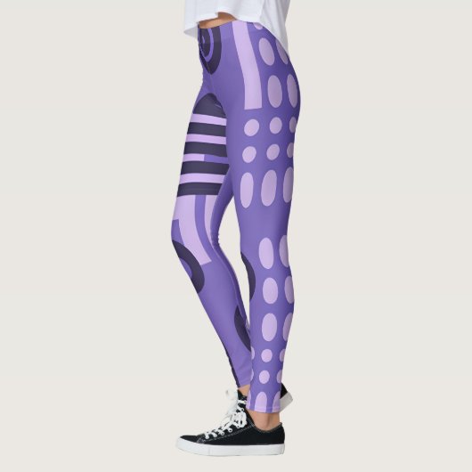 Leggings d'art Abstrait dans les tons violets (Gauche)