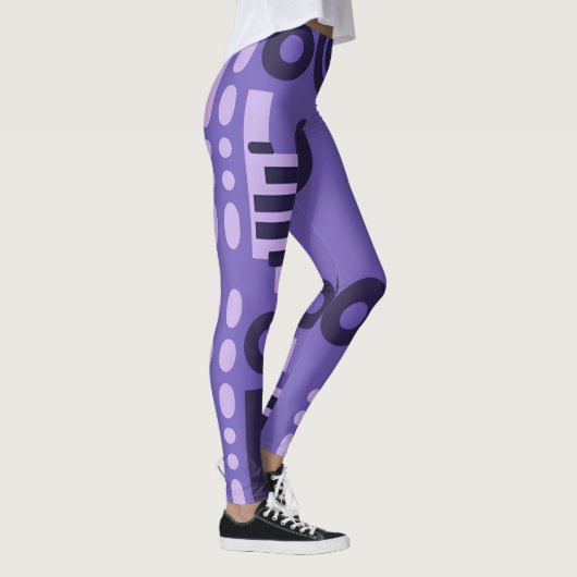 Leggings d'art Abstrait dans les tons violets (Droite)