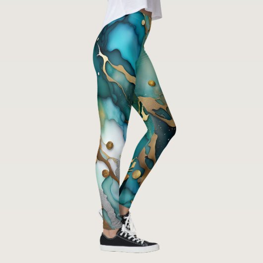 Leggings d'art Abstrait - Élégant impression en ma (Droite)