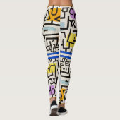 Leggings d'art Abstrait inspirés par Klee (Dos)