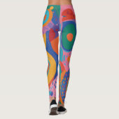 Leggings d'art Abstrait inspirés par Matisse (Dos)