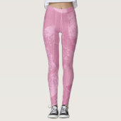 Leggings d'art Abstrait rose (Devant)