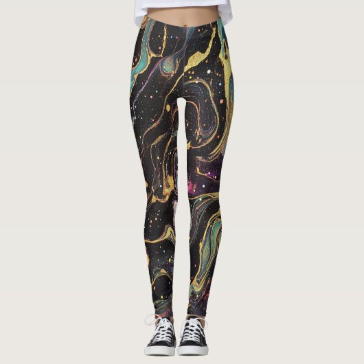 Leggings d'art Abstraits (Devant)