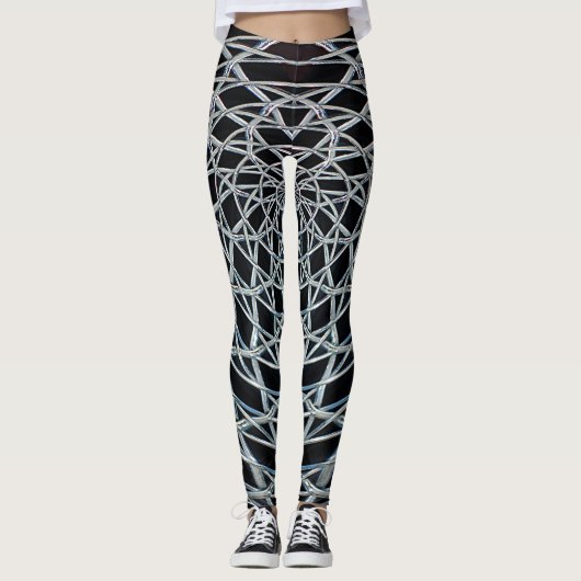 Leggings d'art Abstraits avec motif audacieux. (Devant)